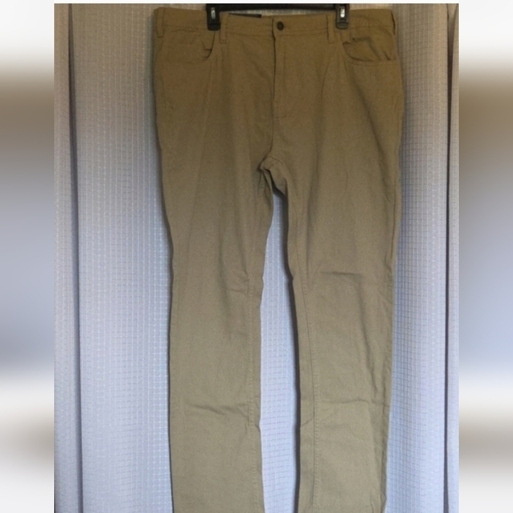 NEW JACHS NEW YORK Straight Fit  5 Pocket Pants in Khaki Size 40x32